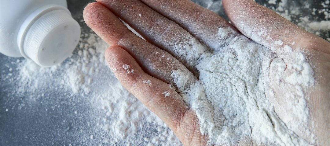 Talcum Powder On Hands