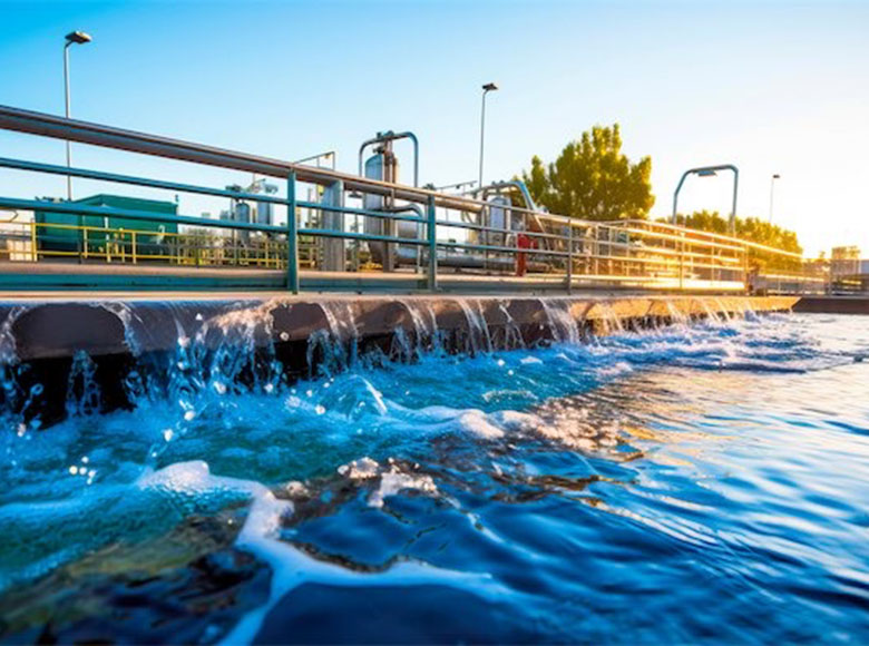 Industrial Wastewater Treatment Plant Purifying Water Before It Is Discharged Generative Ai